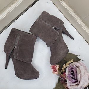 Bakers Grey Suede Booties